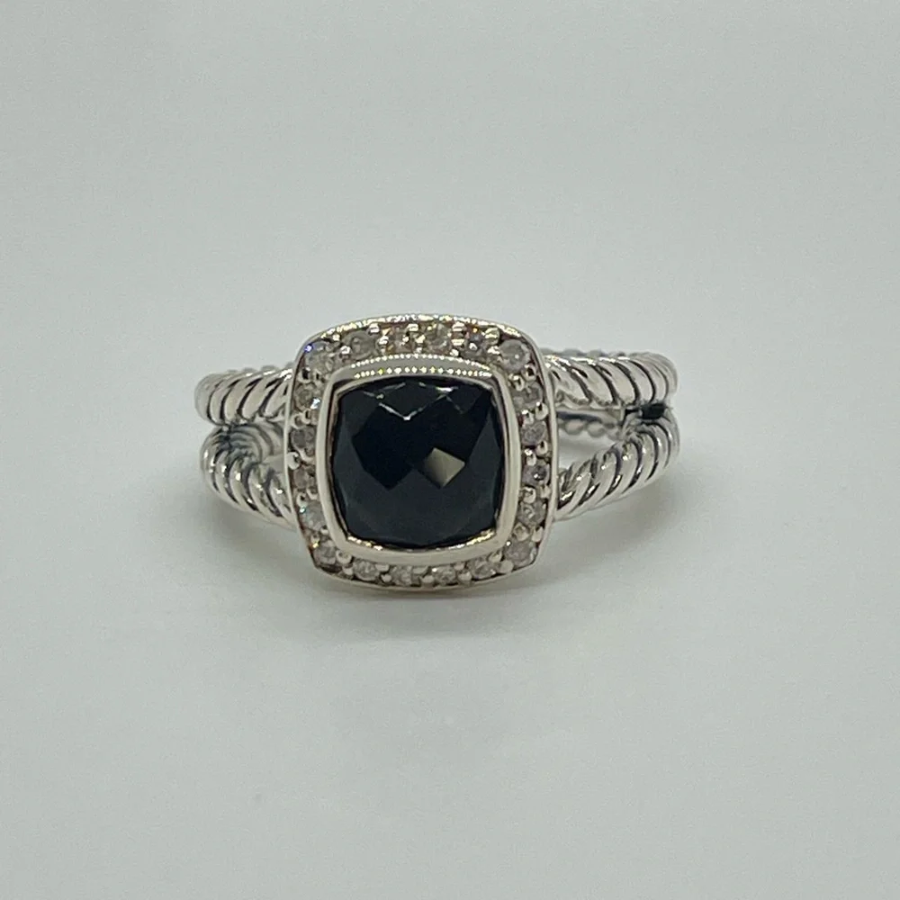 David Yurman Black Onyx Petite Albion Ring - Picture 7 of 7